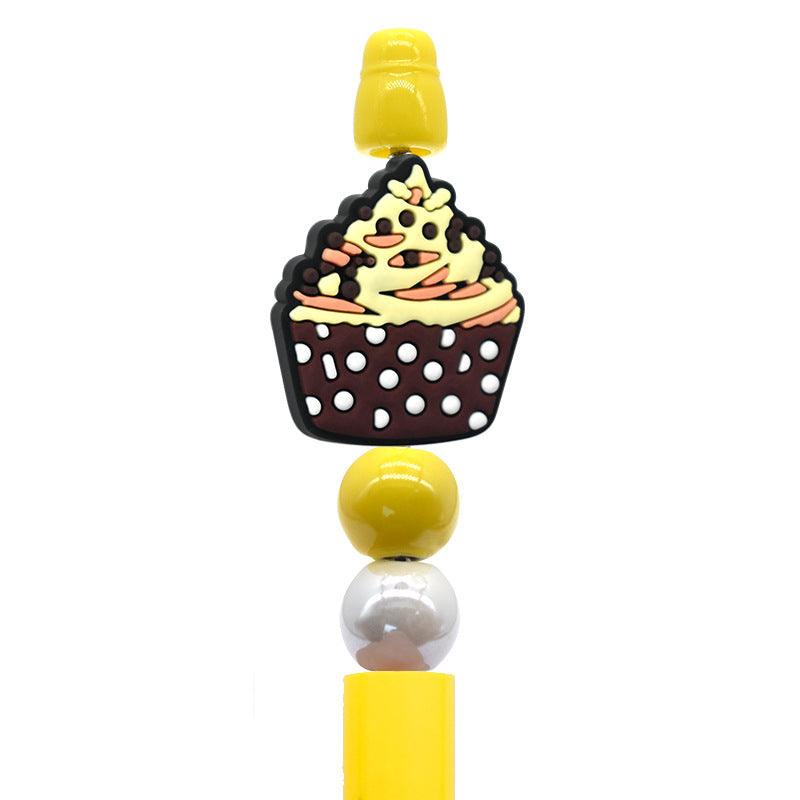 Wholesale Ranbom100pcs/pack  Donut Series Beaded DIY Accessories Pen Decoration Pvc Bead